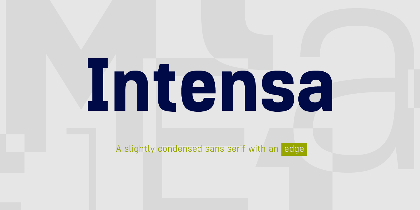 Przykład czcionki Intensa Light Italic